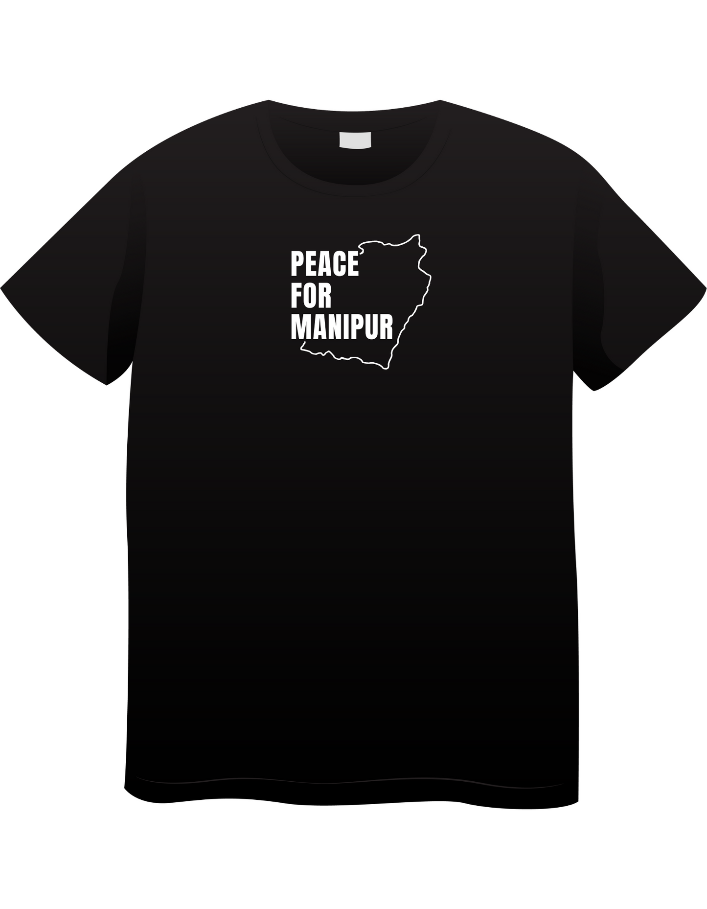 "Peace for Manipur" Short Sleeve Round Neck Tee (Unisex)