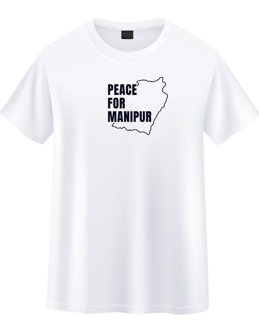 "Peace for Manipur" Short Sleeve Round Neck Tee (Unisex)