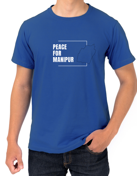 "Peace for Manipur" Short Sleeve Round Neck Tee (Unisex)