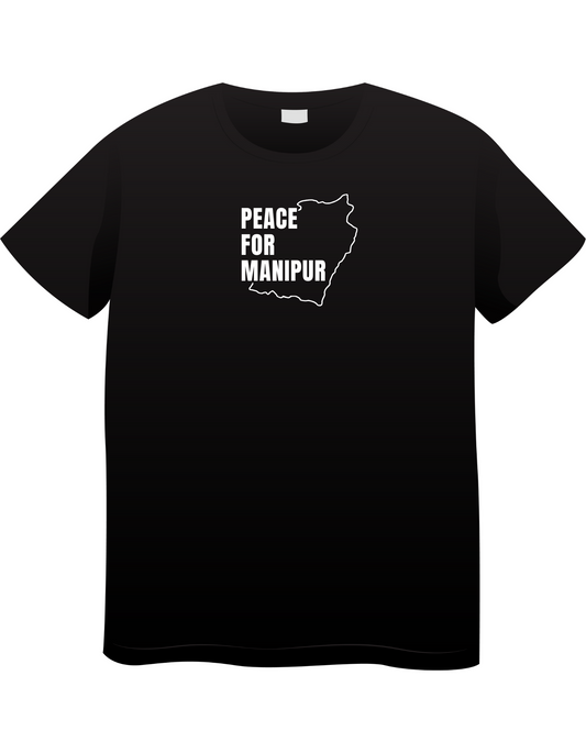 "Peace for Manipur" Short Sleeve Round Neck Tee (Unisex)